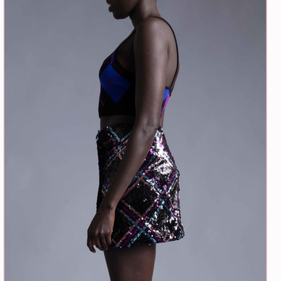 NWT Revolve
Le Superbe- Argyle Hotel Skirt- Royal Multi Sequin 2 - Picture 3 of 9